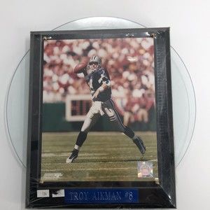 Troy Aikman #8 Dallas Cowboys Photo Plaque NFL Wall Hanging Engraved 10x13 *FLAW